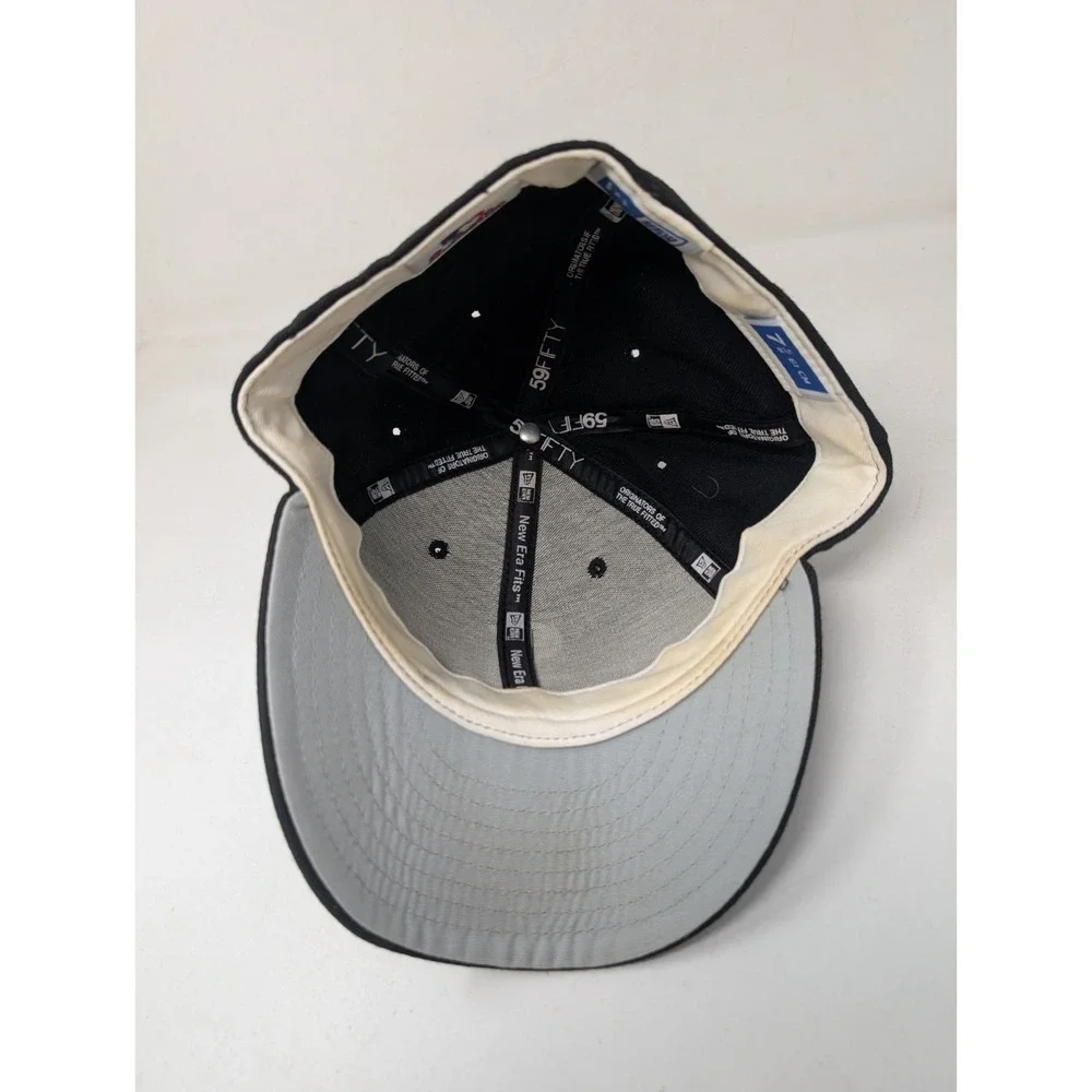 Chicago White Sox Hat Cap 7 5/8 Black Wool New Era 59Fifty Men's VTG Made in USA